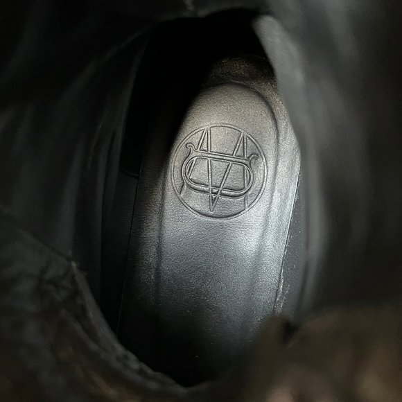 Massimo Dutti Lace Up Pebbled Leather Combat Boots Army Military Moto Booties 6 - Picture 8 of 13